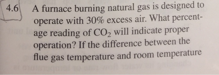 Solved 4.6 A furnace burning natural gas is designed to | Chegg.com