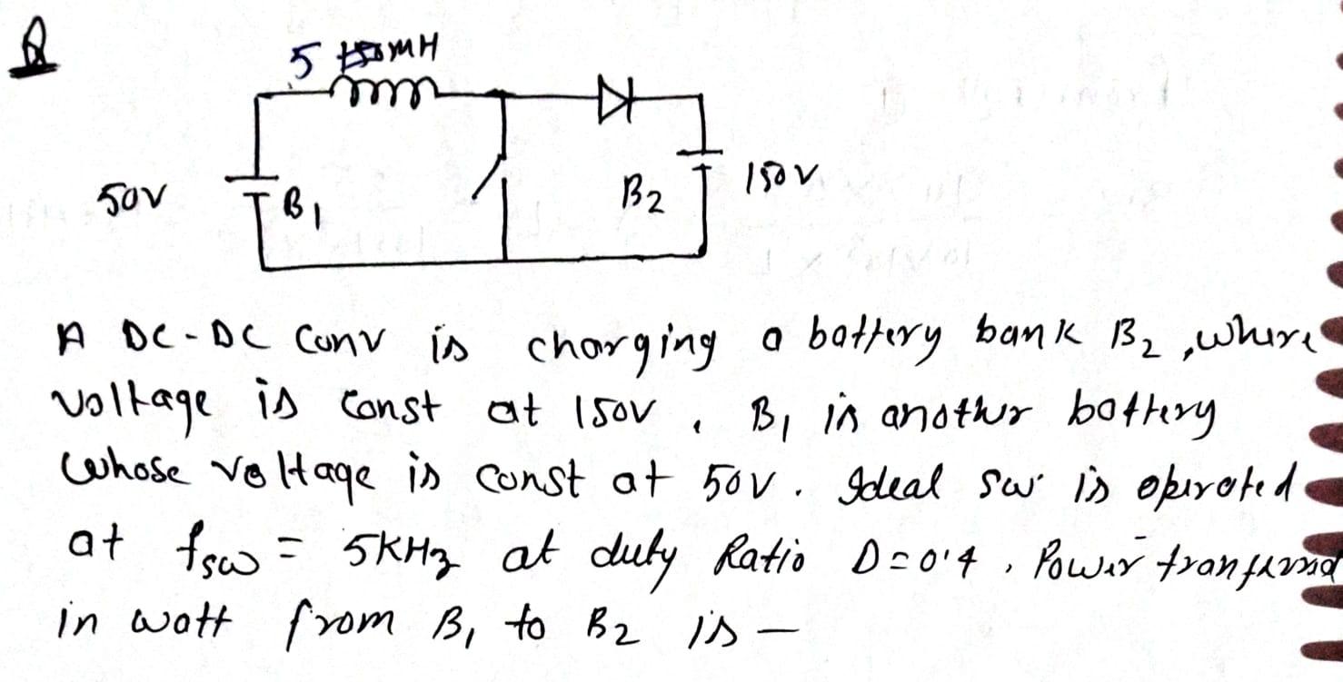 ADC−DC Conv is charging a battery bank B2, where