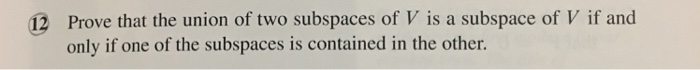 dimension of union of two subspaces