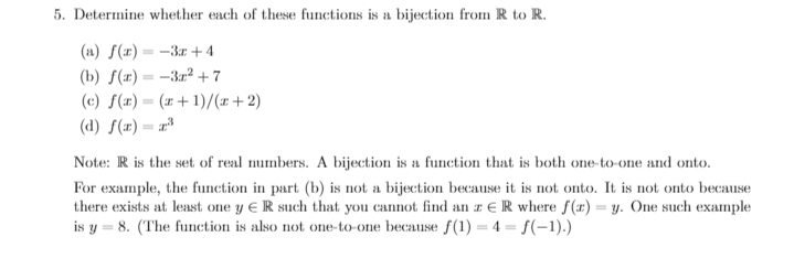 Solved 5 Determine Whether Each Of These Functions Is A 1103