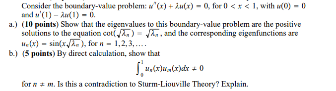 Solved Consider the boundary-value problem: u