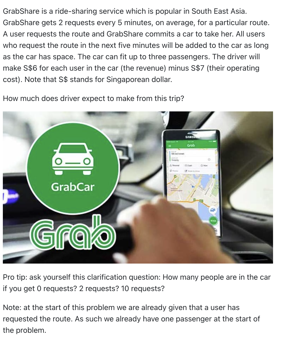 Solved GrabShare is a ride-sharing service which is popular | Chegg.com
