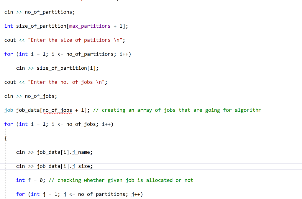 Solved Write a C++ -program that will implement First-fit, | Chegg.com