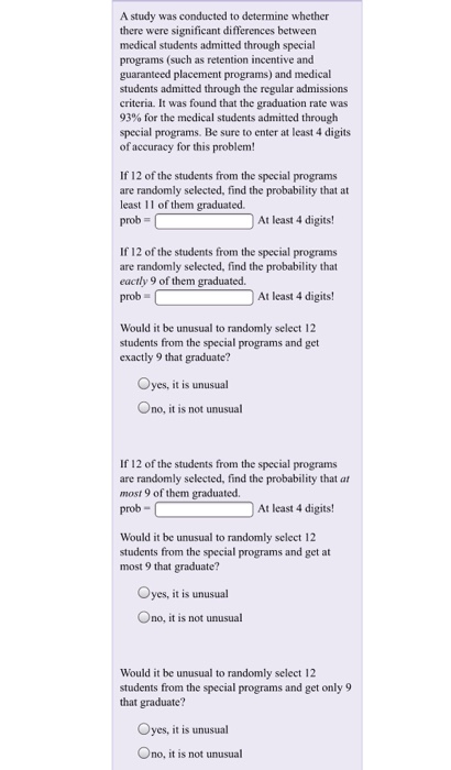 Solved A study was conducted to determine whether there were | Chegg.com