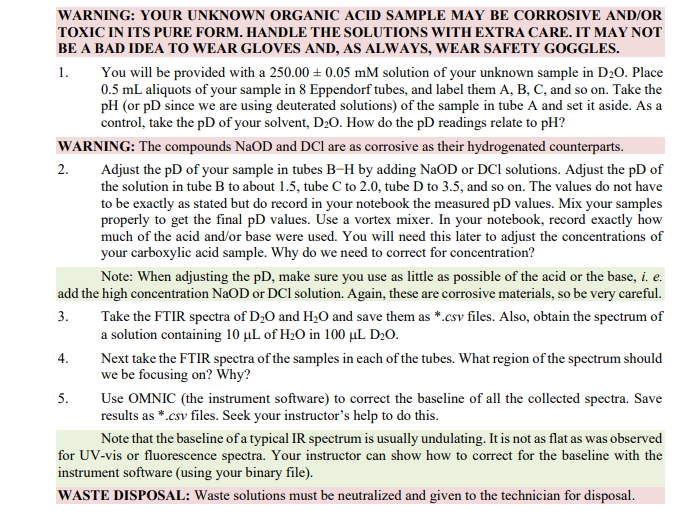 Solved Prelab for FTIR experiment. Please answer questions