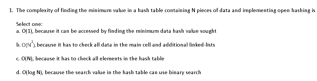Solved Solve the following questions about hashtable | Chegg.com