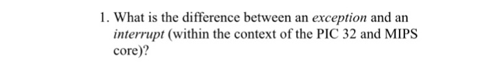 Solved What is the difference between an exception and an | Chegg.com