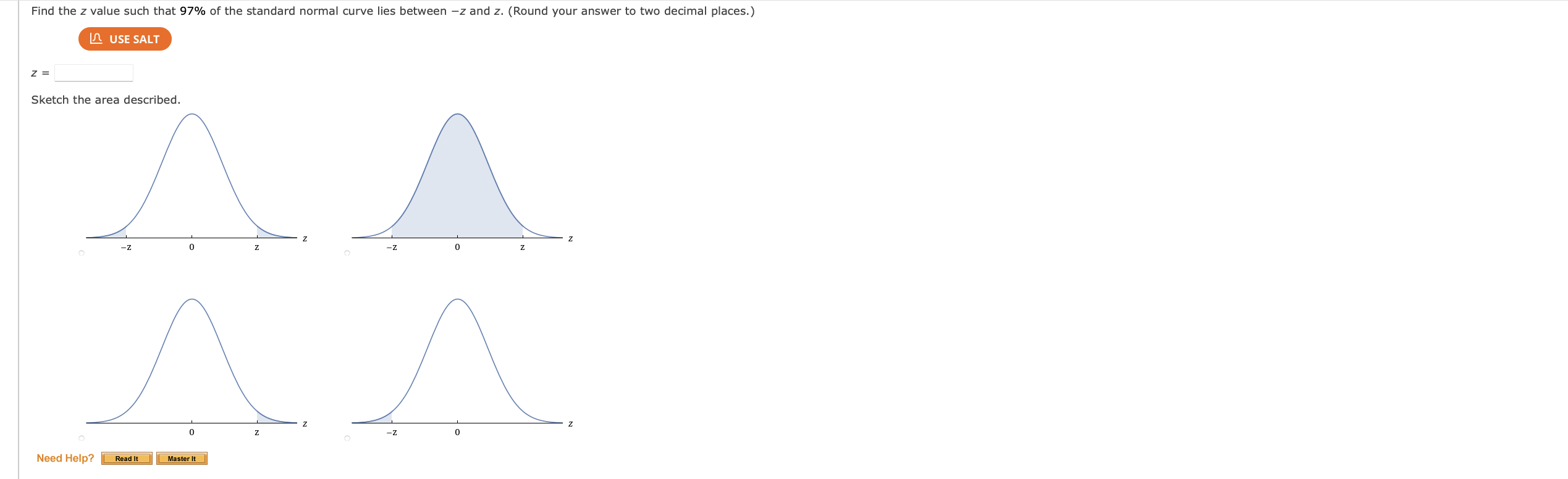 solved-find-the-z-value-such-that-97-of-the-standard-normal-chegg