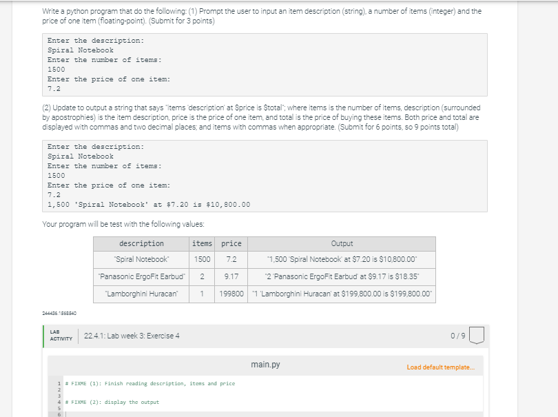 Solved Write a python program that do the following: (1) | Chegg.com