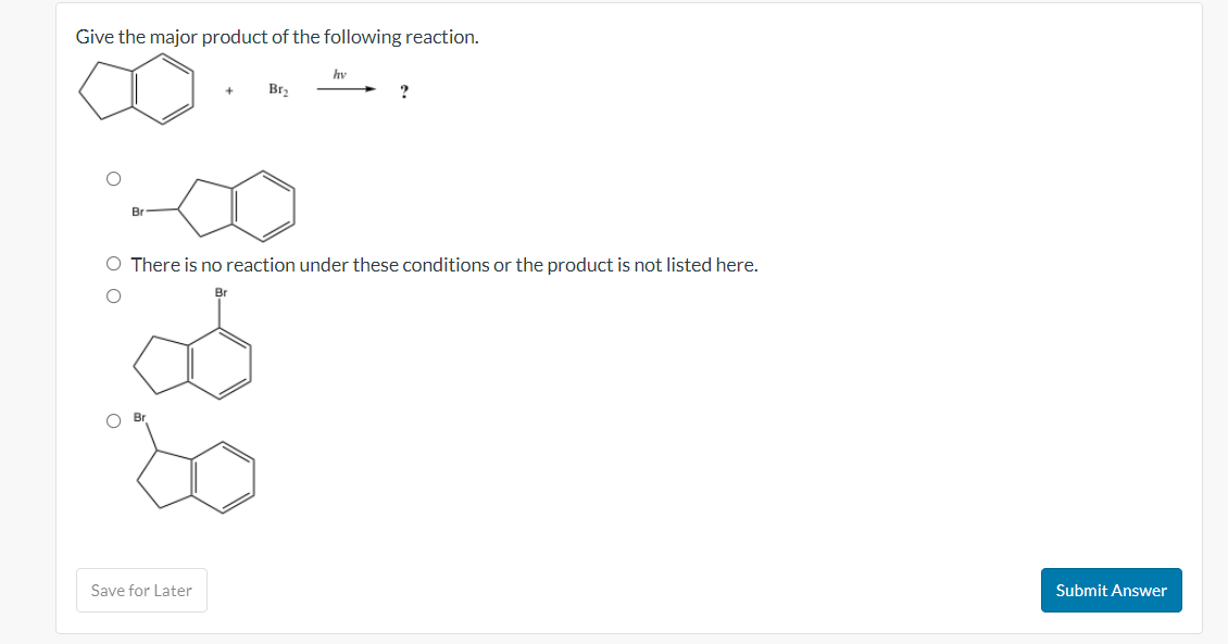 Solved Give The Major Product Of The Following 0183