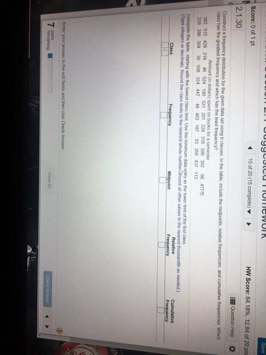 Solved Score: 0.05 of 1 pt 9 of 20 (15 complete Use the | Chegg.com
