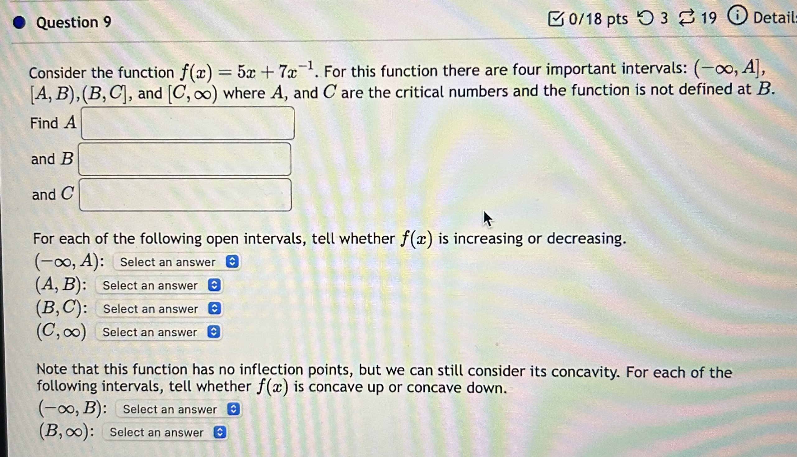 Question 9consider The Function F X 5x 7x 1 ﻿for