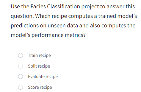 Solved Use the Facies Classification project to answer this | Chegg.com