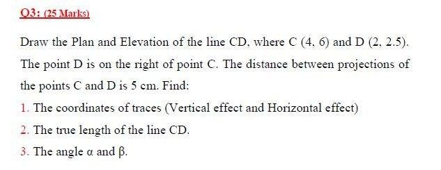 Solved Please solve Quickly descriptive geometry | Chegg.com