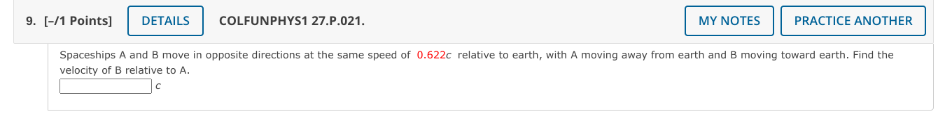 Solved Spaceships A and B move in opposite directions at the | Chegg.com 