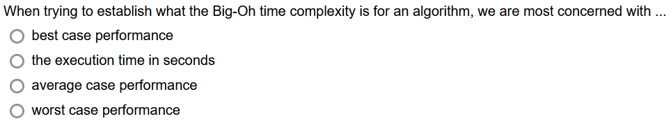 Solved When two algorithms can be described with the same | Chegg.com