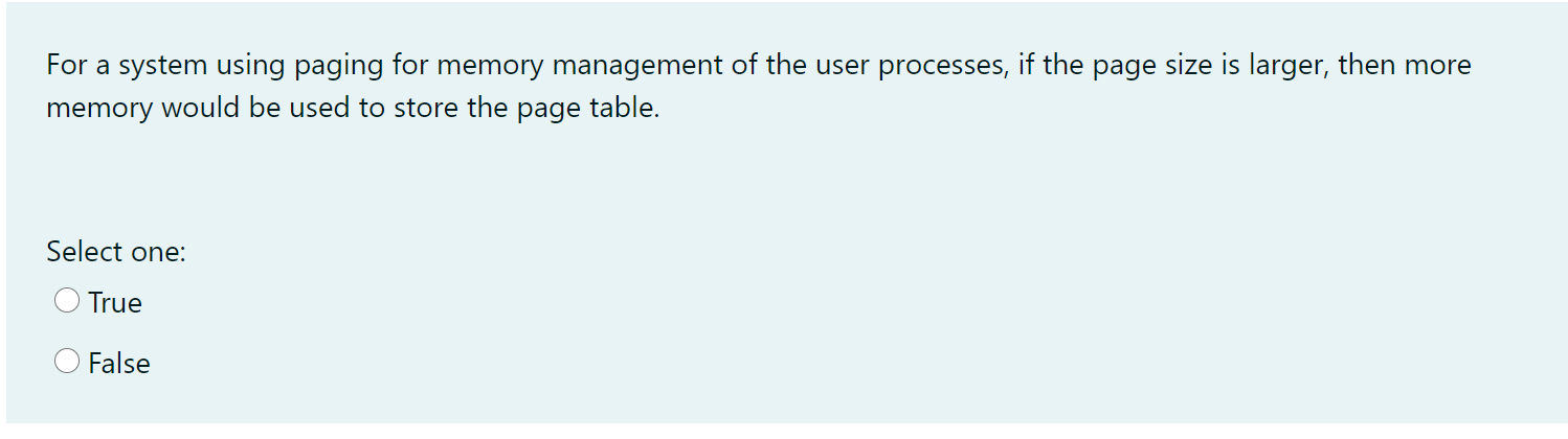 Solved For a system using paging for memory management of | Chegg.com