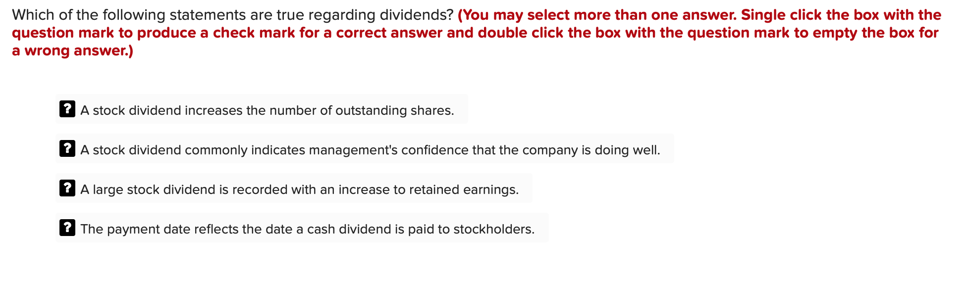 Which Of The Following Is True Concerning Dividends Solved Which of the following statements are true regarding | Chegg.com