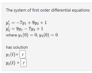 Solved The system of first order differential equations | Chegg.com