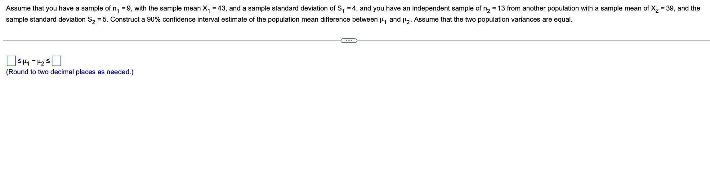 Solved sample standard deviation S2=5. Construct a 90% | Chegg.com