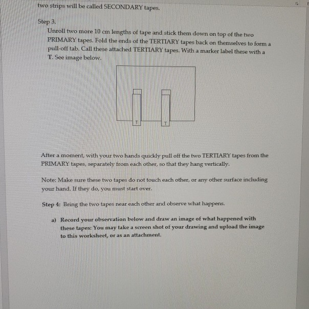 Trips Will Be Called Secondary Tapes Unroll Two M Chegg Com