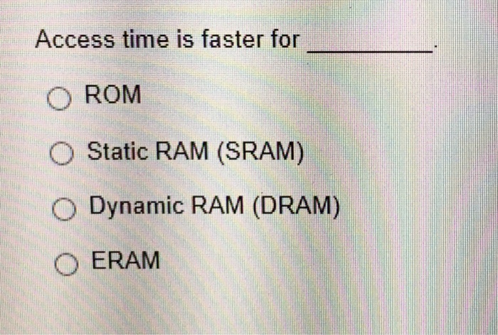 access time of ram is measured in