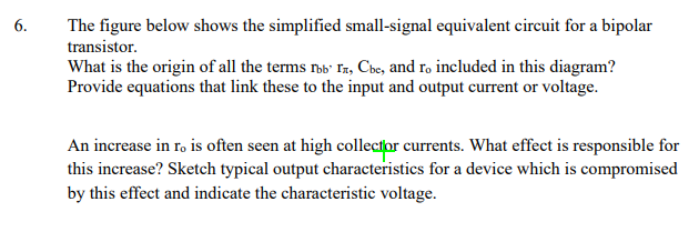 Solved The Figure Below Shows The Simplified Small-signal | Chegg.com