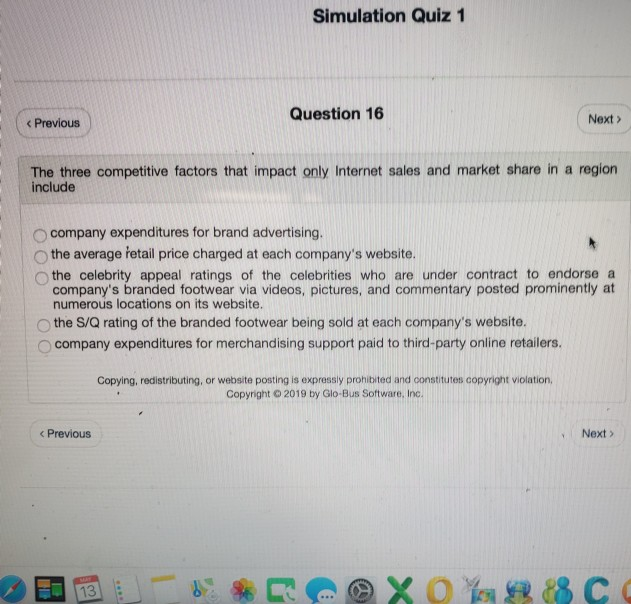 simulation quiz 1 globus