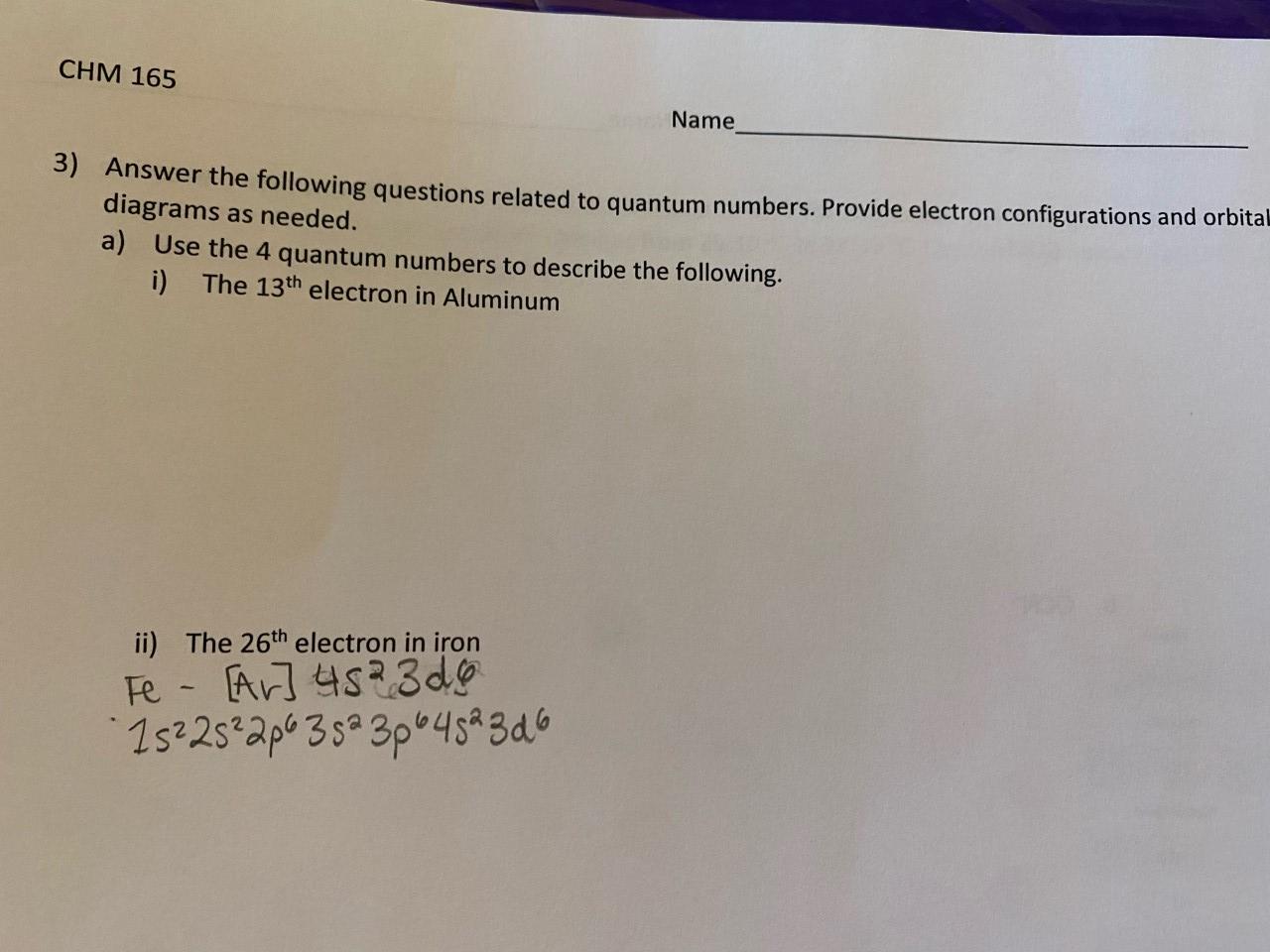 Solved 3) Answer the following questions related to quantum | Chegg.com