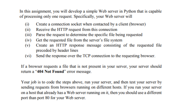 Solved In this assignment, you will develop a simple Web | Chegg.com