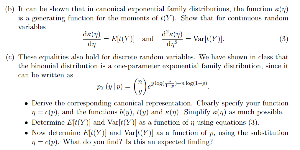 Solved he second form for oneparameter exponential family