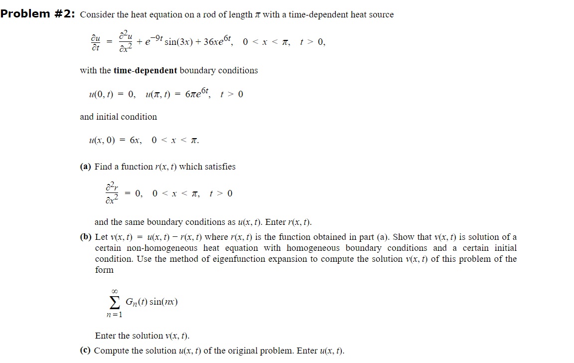 Solved Please Help Me Solve This Partial Differential | Chegg.com