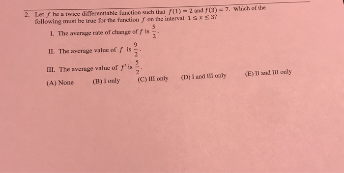 Solved 2. Let f be a twice differentiable function such that | Chegg.com