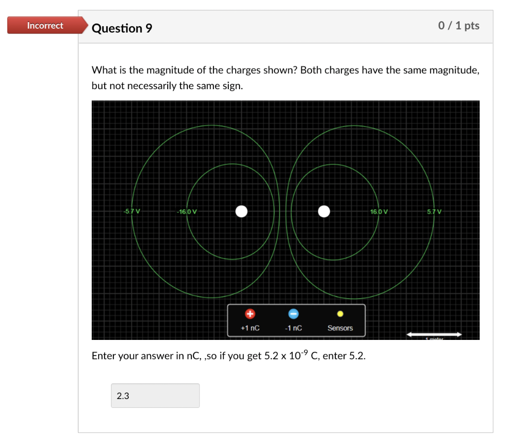 Solved Incorrect Question 5 0 / 1 pts What is the magnitude | Chegg.com
