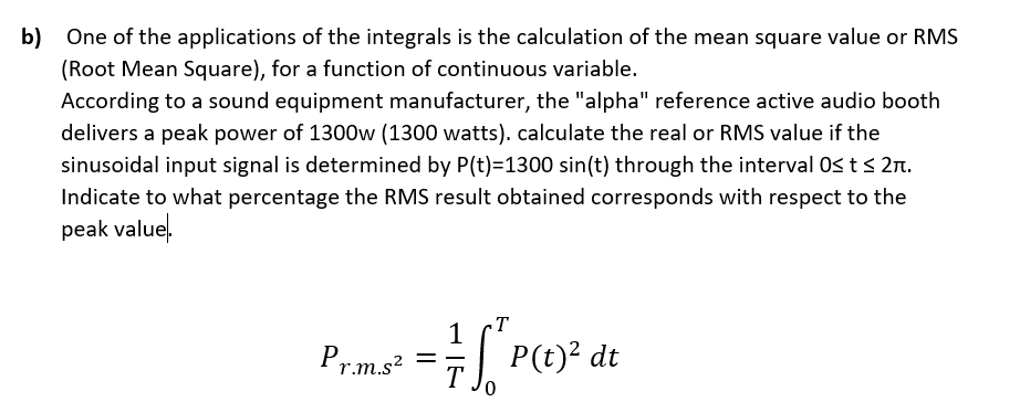 Solved (integral Calculus) 1) SOLVE EXERCISES A AND B, WITH | Chegg.com