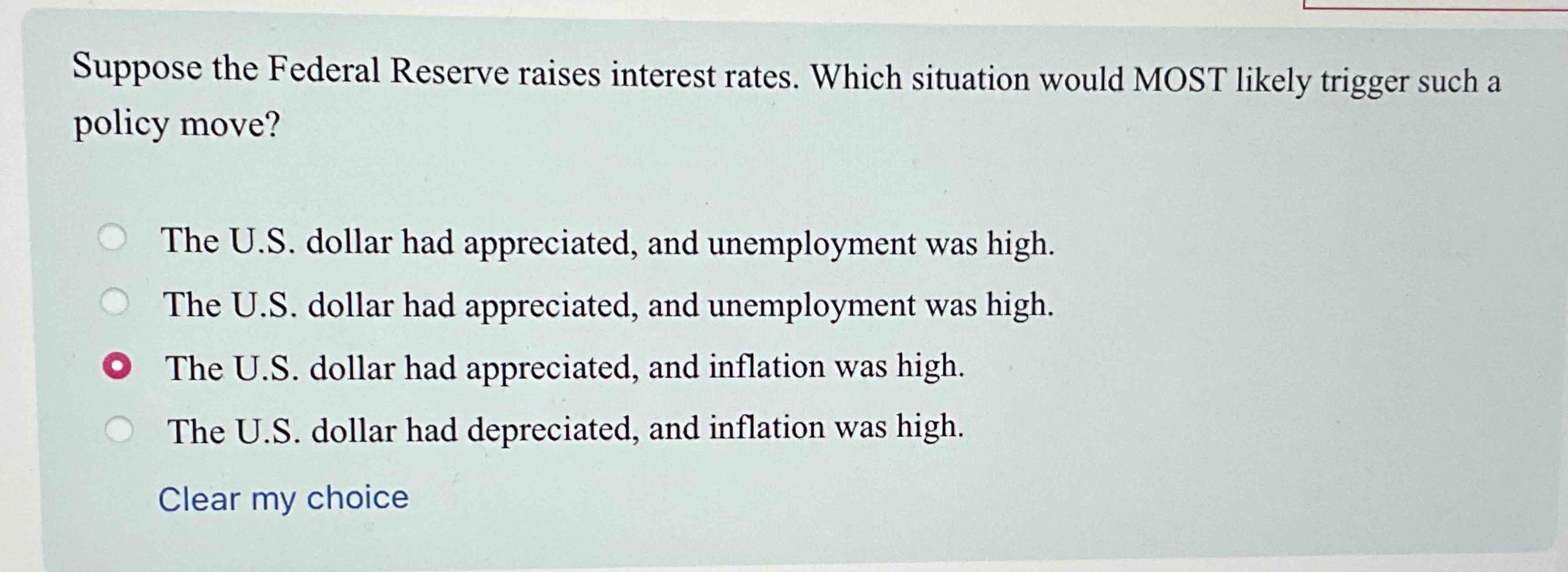 Solved Suppose The Federal Reserve Raises Interest Rates. | Chegg.com