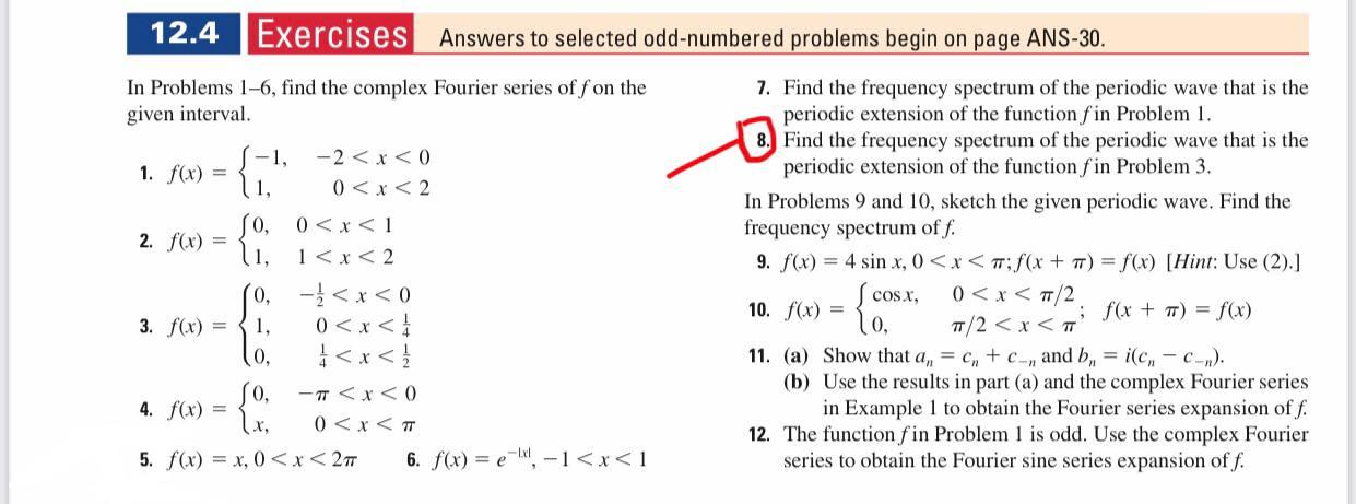 Solved 12.4 Exercises Answers To Selected Odd-numbered | Chegg.com