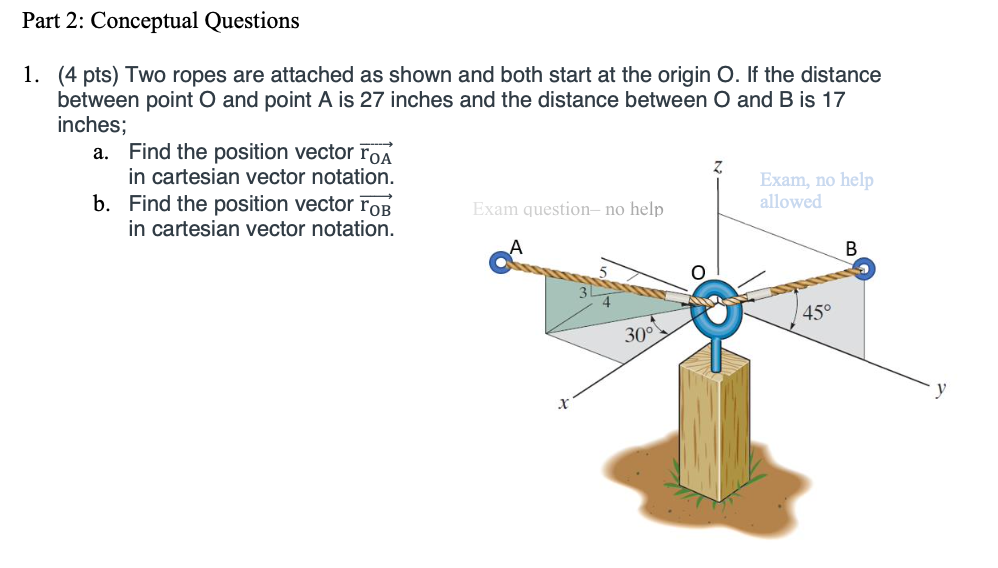 Solved Part 2: Conceptual Questions 1. (4 pts) Two ropes are | Chegg.com