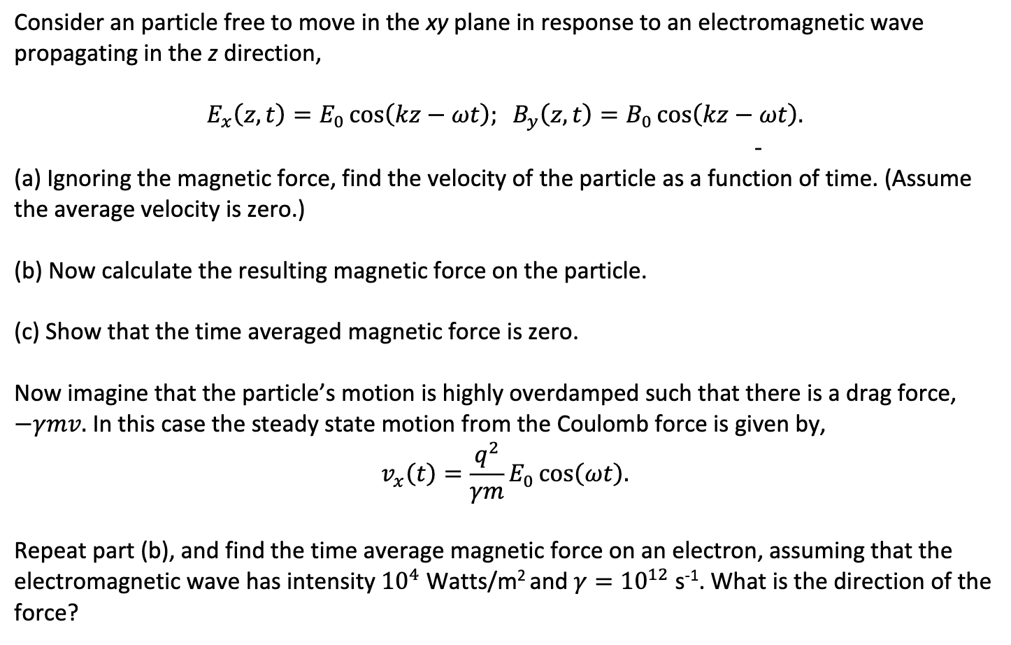 Solved Consider An Particle Free To Move In The Xy Plane Chegg Com