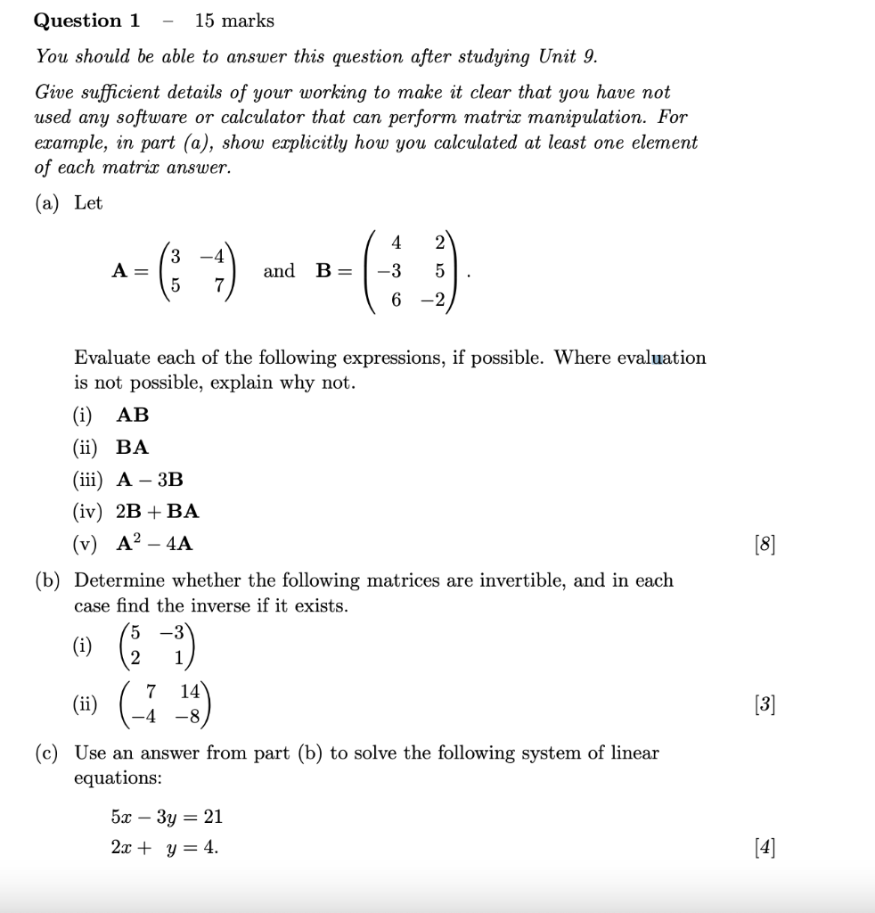Solved Question 1 15 marks You should be able to answer this | Chegg.com