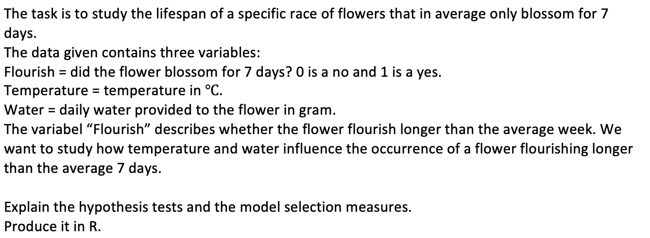 Solved The task is to study the lifespan of a specific race | Chegg.com