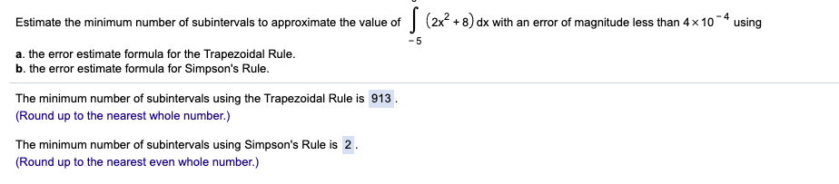 Solved Solve error with simpsons rule. When you get to a | Chegg.com