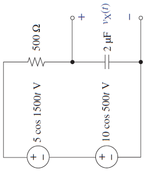 Solved Problem 4) Derive an expression for Vx (t) (Note that | Chegg.com