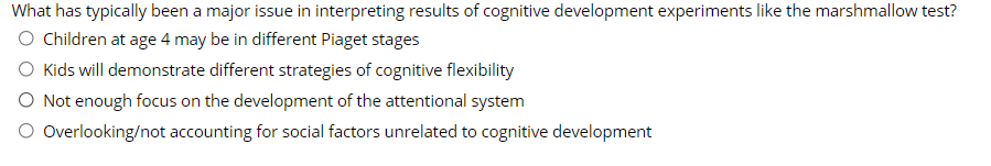 Cognitive development online experiments