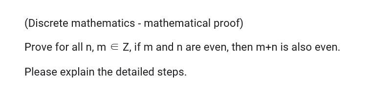 Solved (Discrete mathematics - mathematical proof) Prove for | Chegg.com