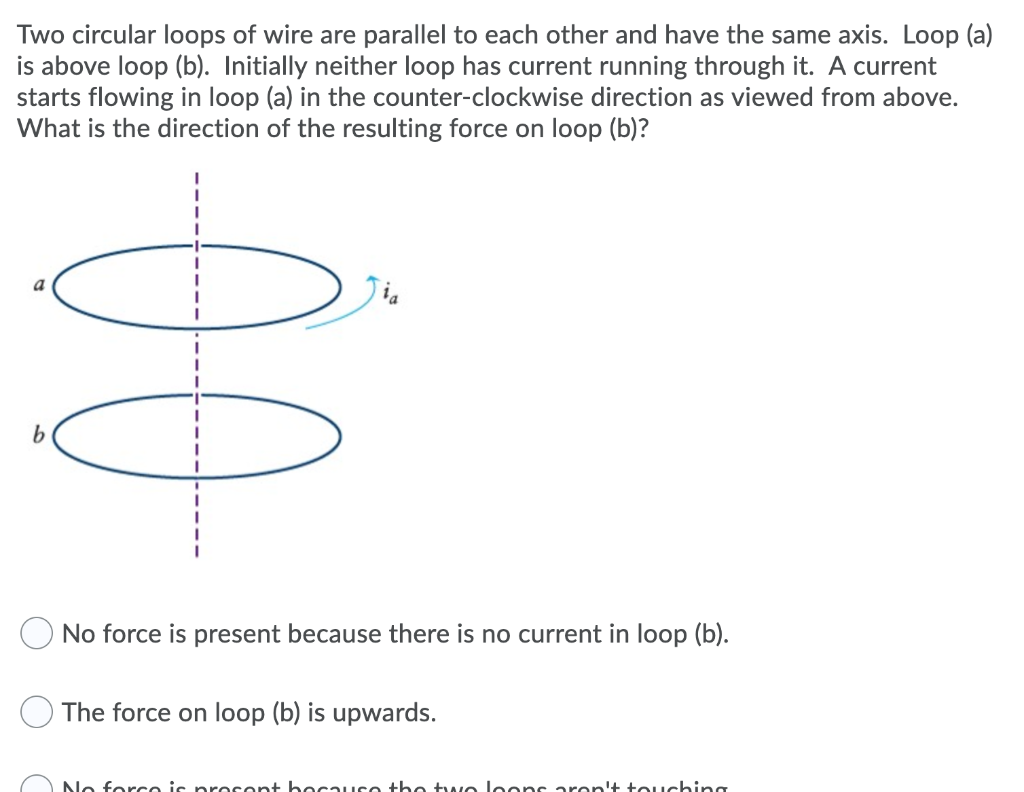 Solved Two circular loops of wire are parallel to each other | Chegg.com