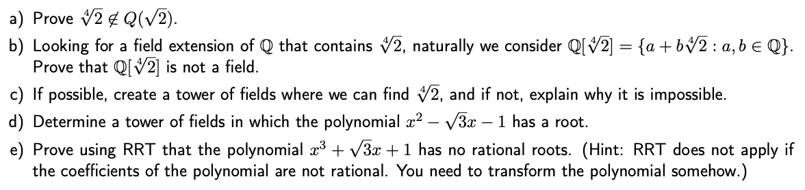 Solved In The Image Rrt Is Rational Roots Theorem 3766