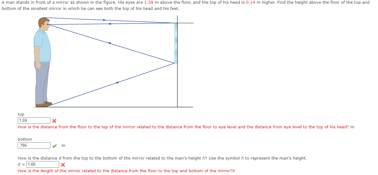 How do I find out the distance of the head from the floor?