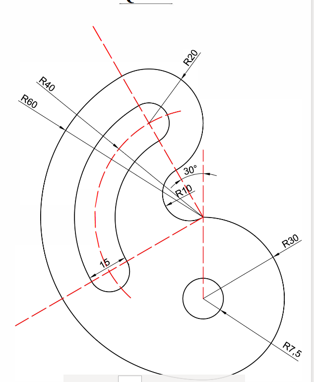 Solved R20 R40 R60 30° R10 R30 15 R7,5 | Chegg.com