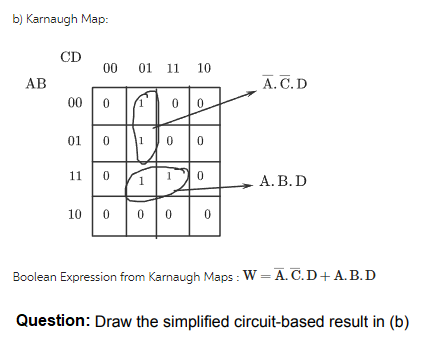 Solved B) Karnaugh Map: A Boolean Expression From Karnaugh | Chegg.com